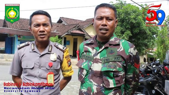 Babinsa dan Babinkamtibmas Kecamatan Moyo Utara