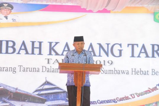 Bupati : Karang Taruna Harus Mampu Menjadi Mitra Pemerintah Dalam Penyelesaian Berbagai Persoalan