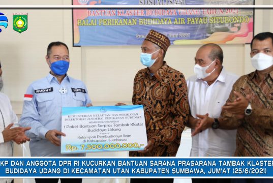 KKP Salurkan Bantuan Sarana Prasarana Tambak Klaster Budi Daya Udang di Sumbawa