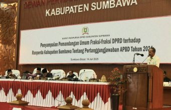 PENYAMPAIAN PEMANDANGAN UMUM FRAKSI-FRAKSI DPRD TERHADAP RANPERDA KABUPATEN SUMBAWA TENTANG PERTANGGUNGJAWABAN APBD TAHUN 2024
