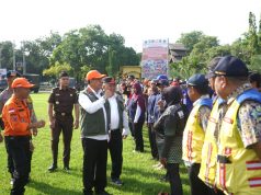 UPACARA SIAGA BENCANA, SEKDA AJAK SEMUA PIHAK BEKERJA SAMA SEBAGAI SATU TUBUH UNTUK HADAPI BENCANA